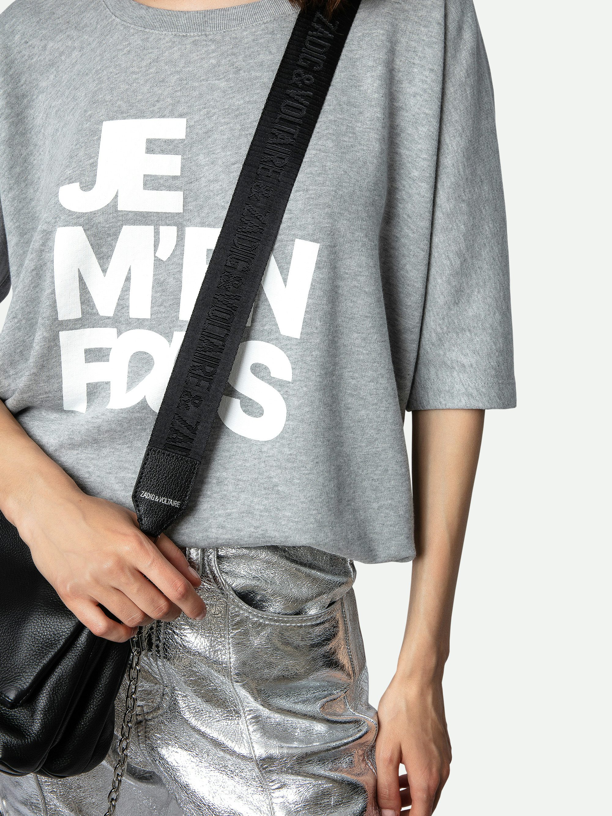 Bandoulière Zadig - Bandoulière ajustable effet nylon avec finition cuir et signatures ailes.